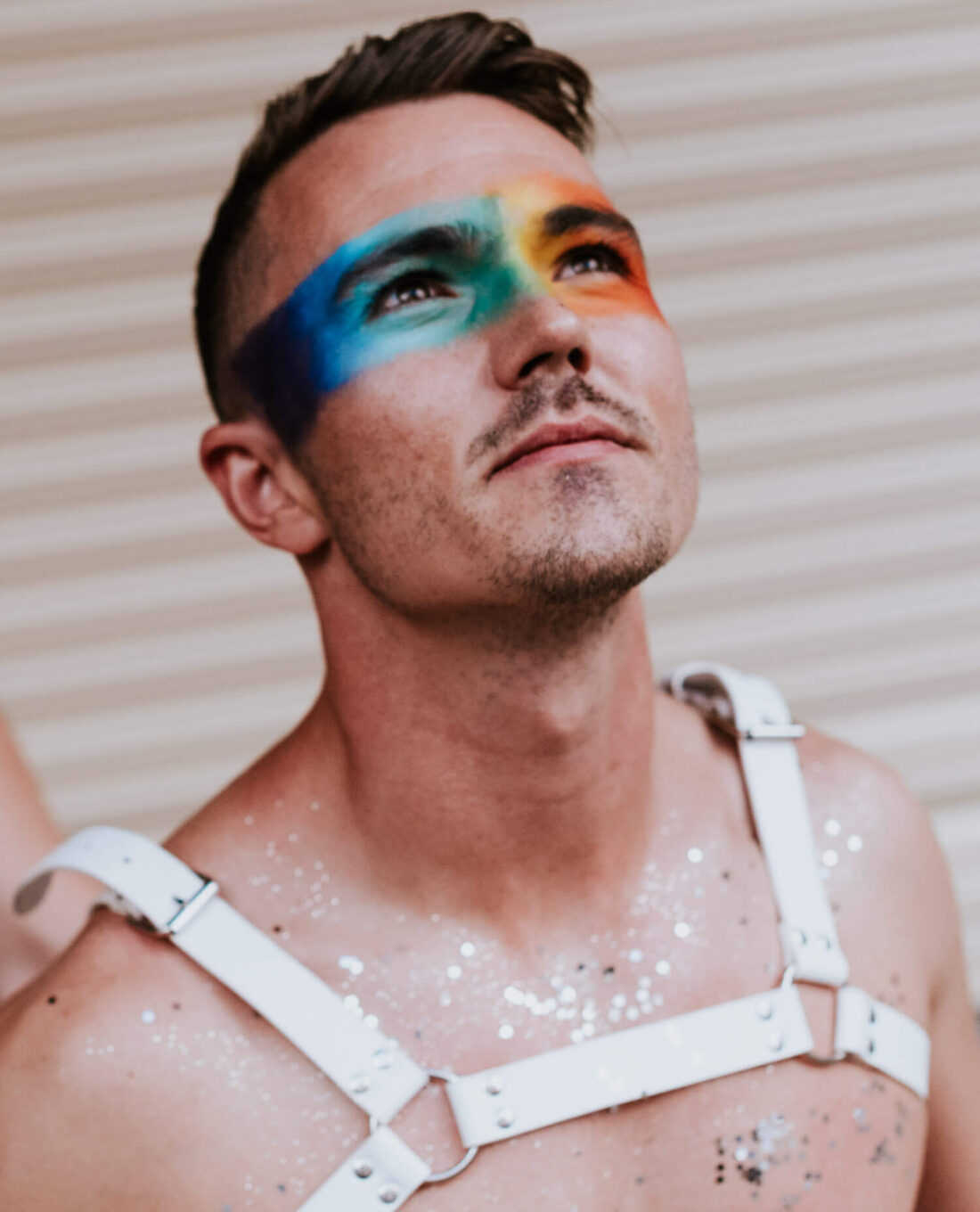 mardi gras sydney angel gay queer same sex photography unicorn rainbow make up
